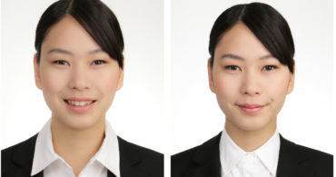 就活女子の襟元比較｜神戸三宮のココロスタジオにて