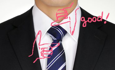 就活ネクタイ　シャツの襟　